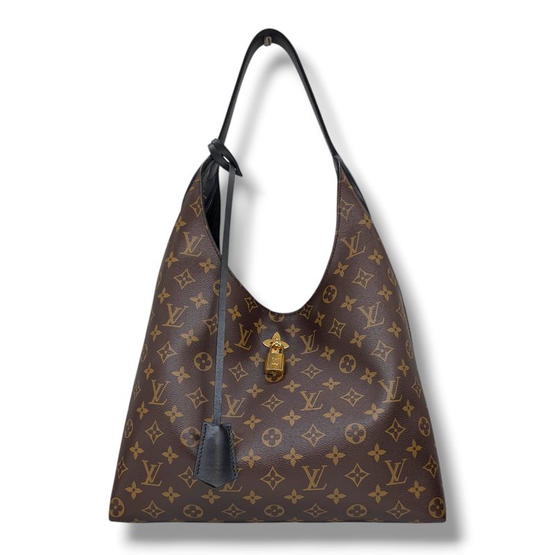 Louis Vuitton Monogram Flower Hobo Black
