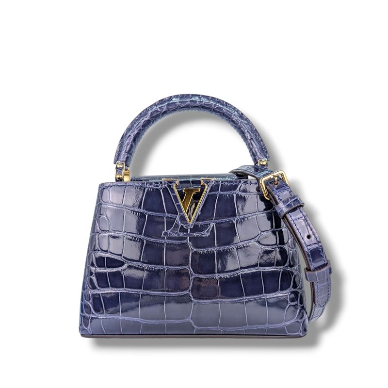 Louis Vuitton Alligator Capucines Mini (Navy Blue)
