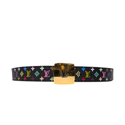 Louis Vuitton Multicolor LV Cut Belt Black w Gold