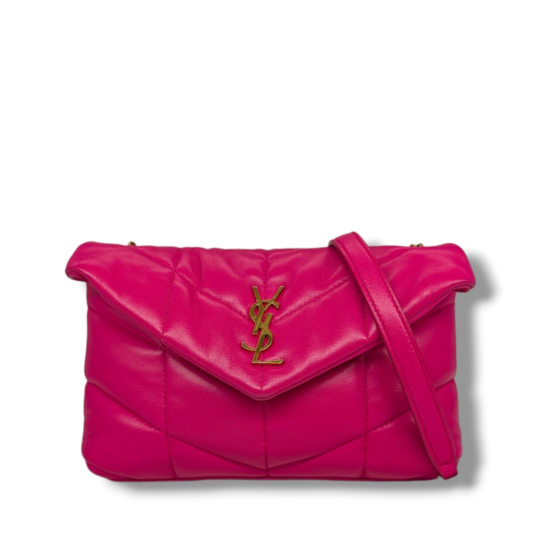 Saint Laurent Lambskin Quilted Toy Loulou Puffer Satchel