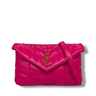 Saint Laurent Lambskin Quilted Toy Loulou Puffer Satchel