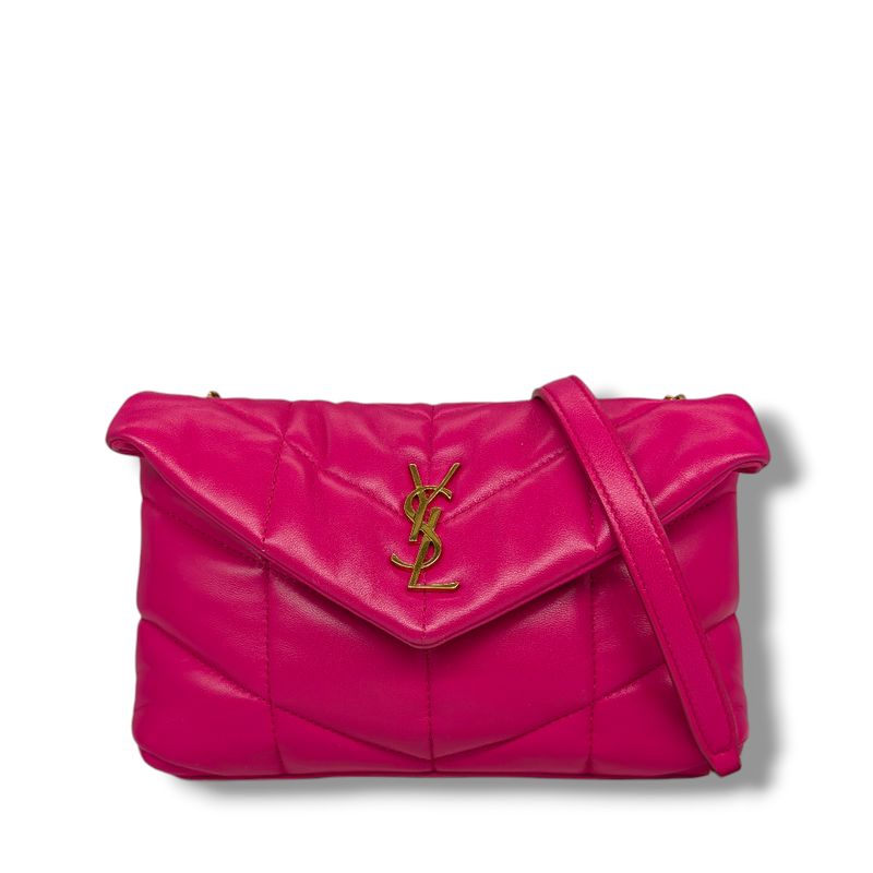 Saint Laurent Lambskin Quilted Toy Loulou Puffer Satchel