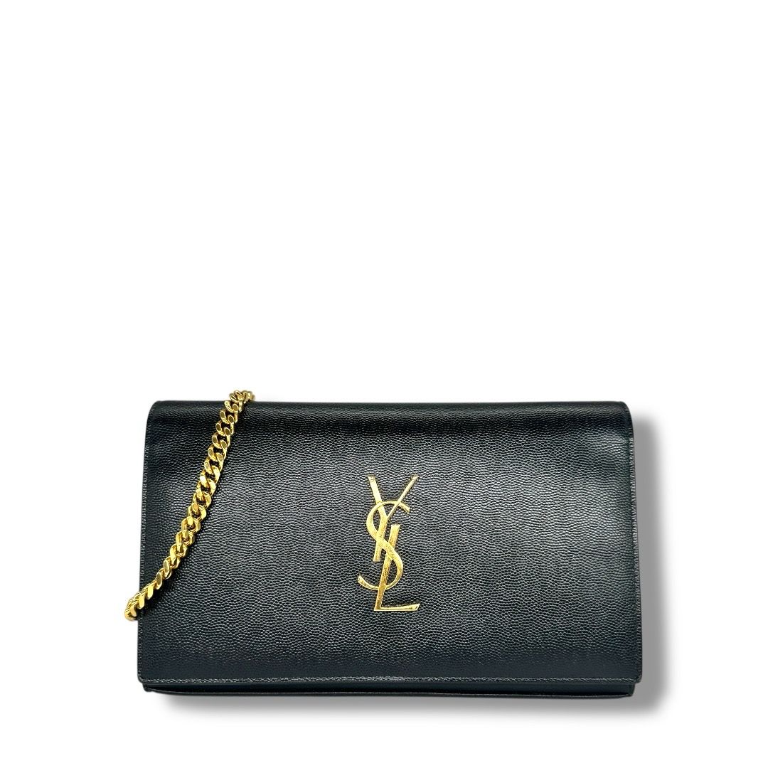 Saint Laurent Grain De Poudre Classic Monogram Kate Satchel