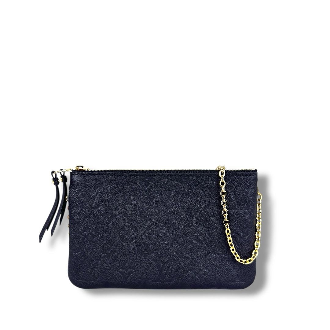 Louis Vuitton Empreinte Double Zip Pochette (Black)