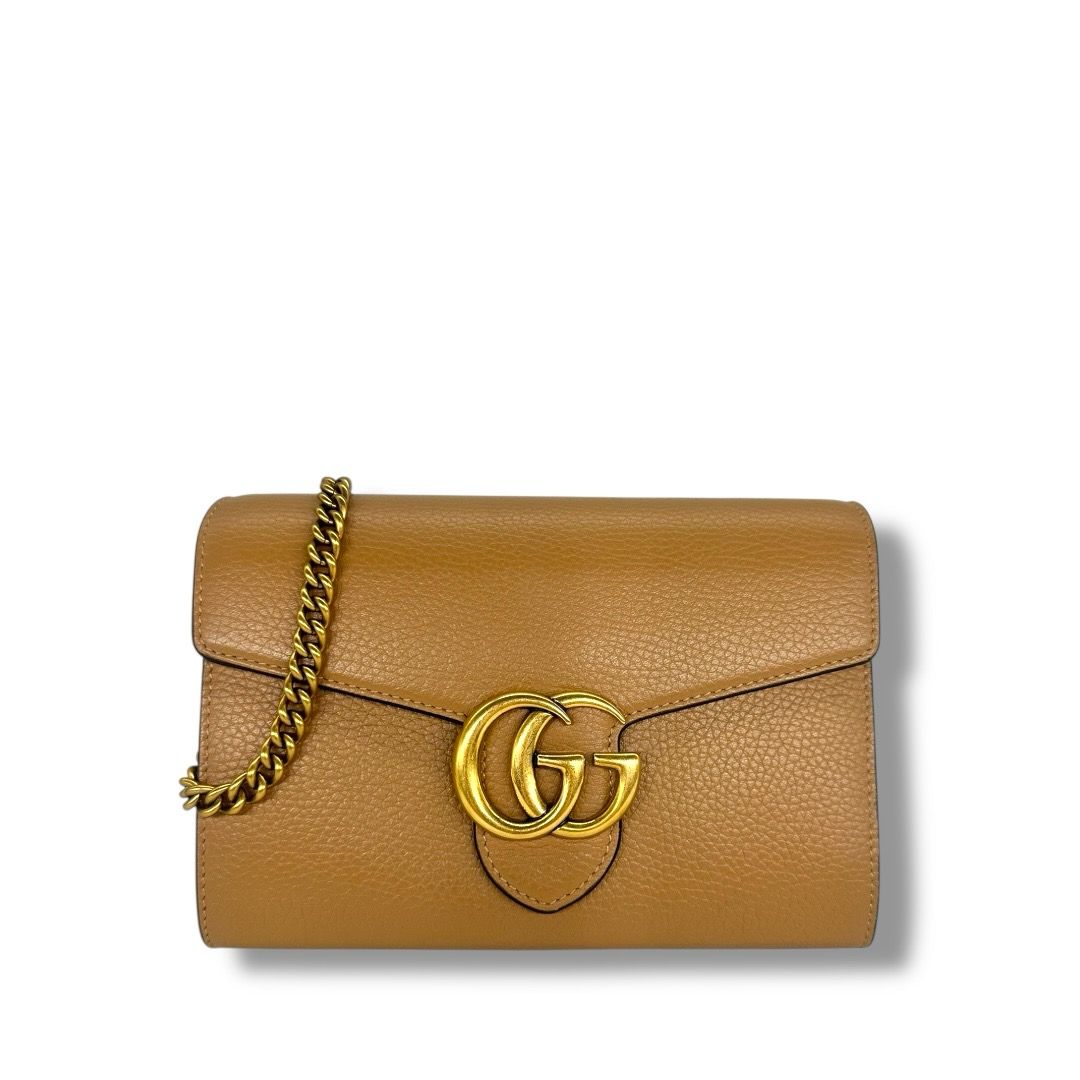 Gucci Calfskin Matelasse GG Marmont Wallet on Chain