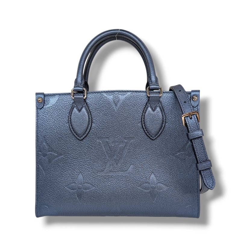 Louis Vuitton Metallic Empreinte Monogram Giant OnTheGo PM Navy Nacre