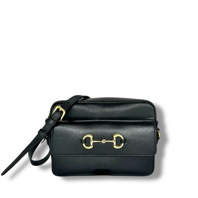 Gucci Textured Calfskin Small Horsebit 1955 Shoulder Bag.