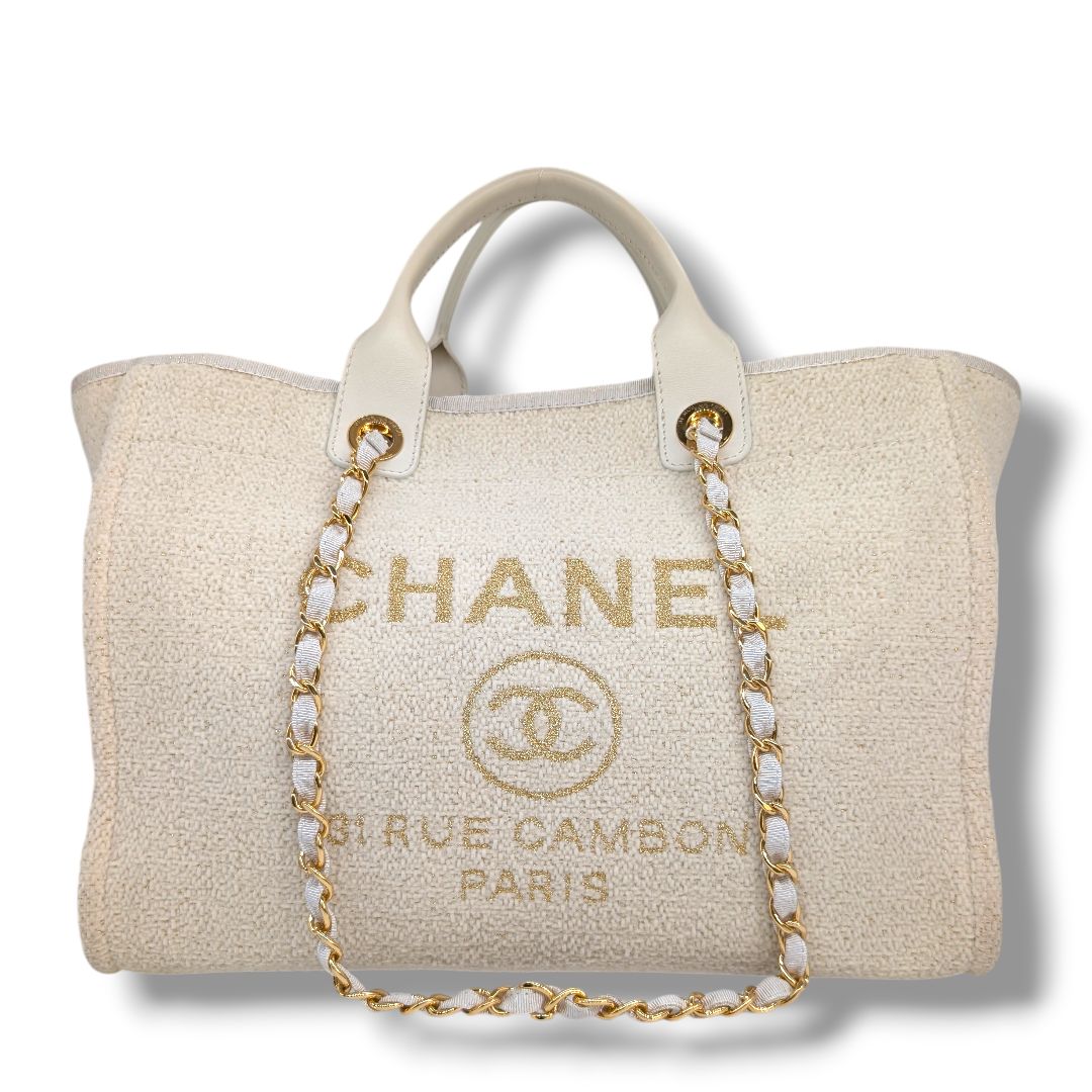 Chanel Lurex Boucle Medium Deauville Tote