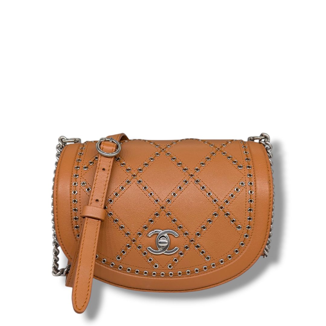 Chanel Calfskin Coco Eyelets Small Flap Bag