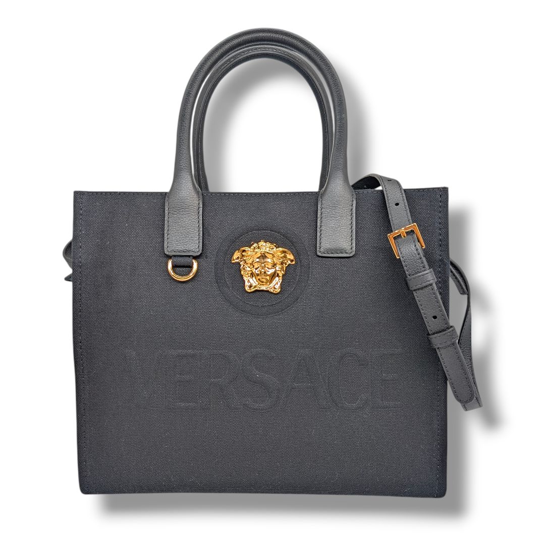 Versace La Medusa Small Canvas Tote