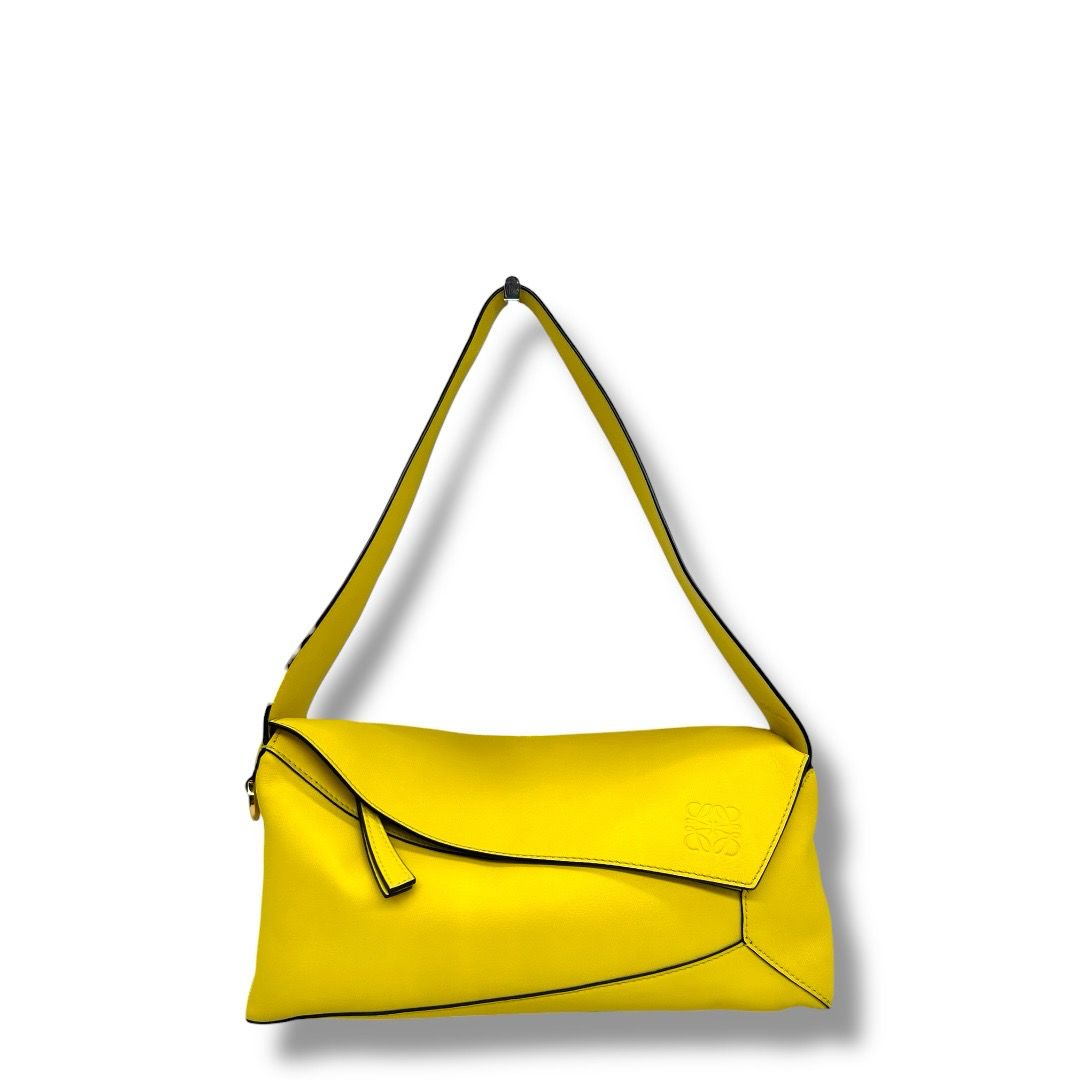 Loewe Leather Puzzle Hobo Bag Yellow