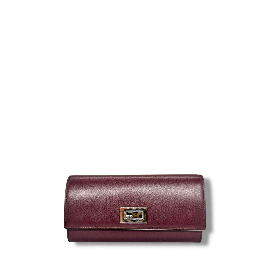 Fendi Peekaboo Leather Continental Long Wallet