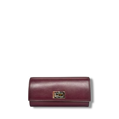 Fendi Peekaboo Leather Continental Long Wallet