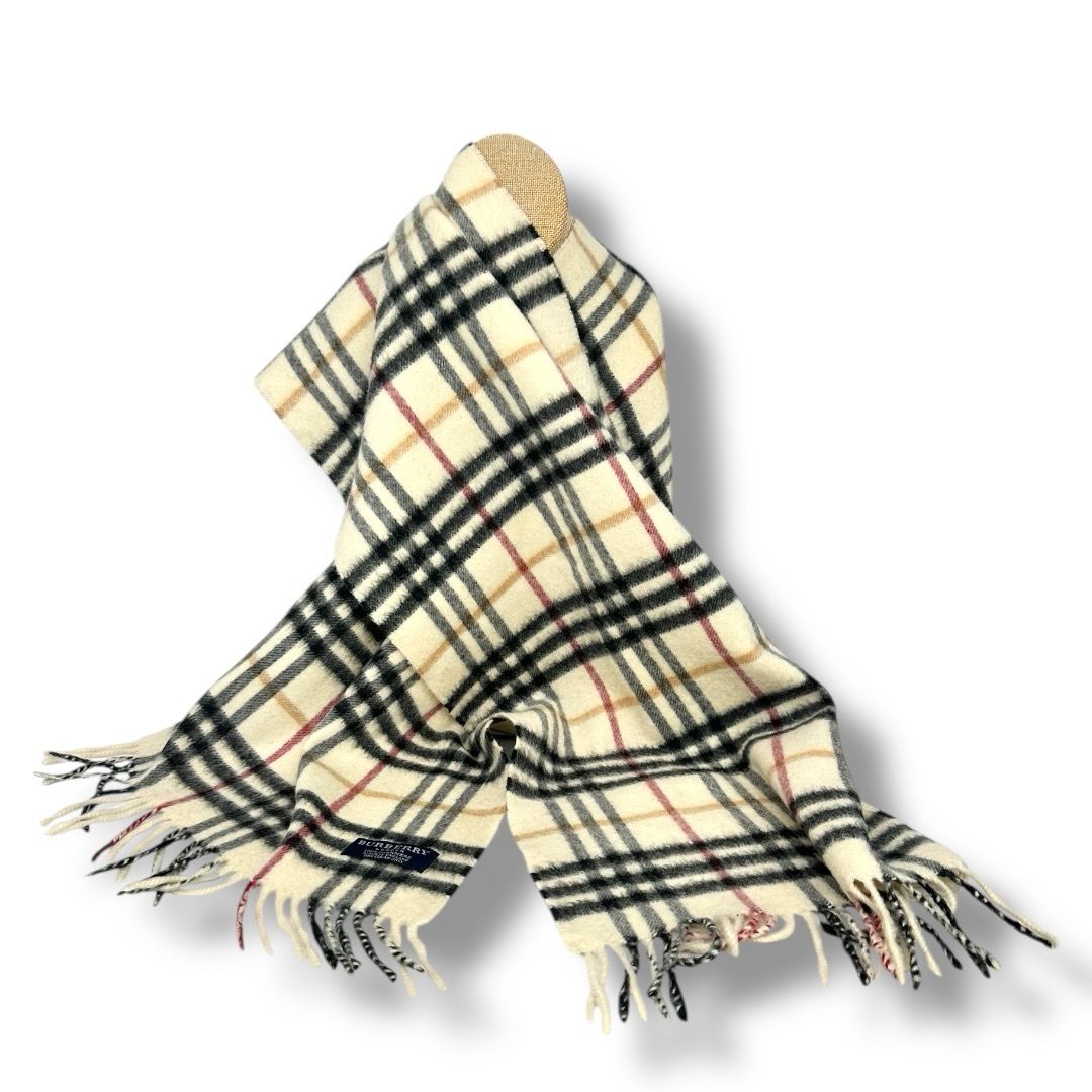 Burberrys Stone Check Cashmere Scarf