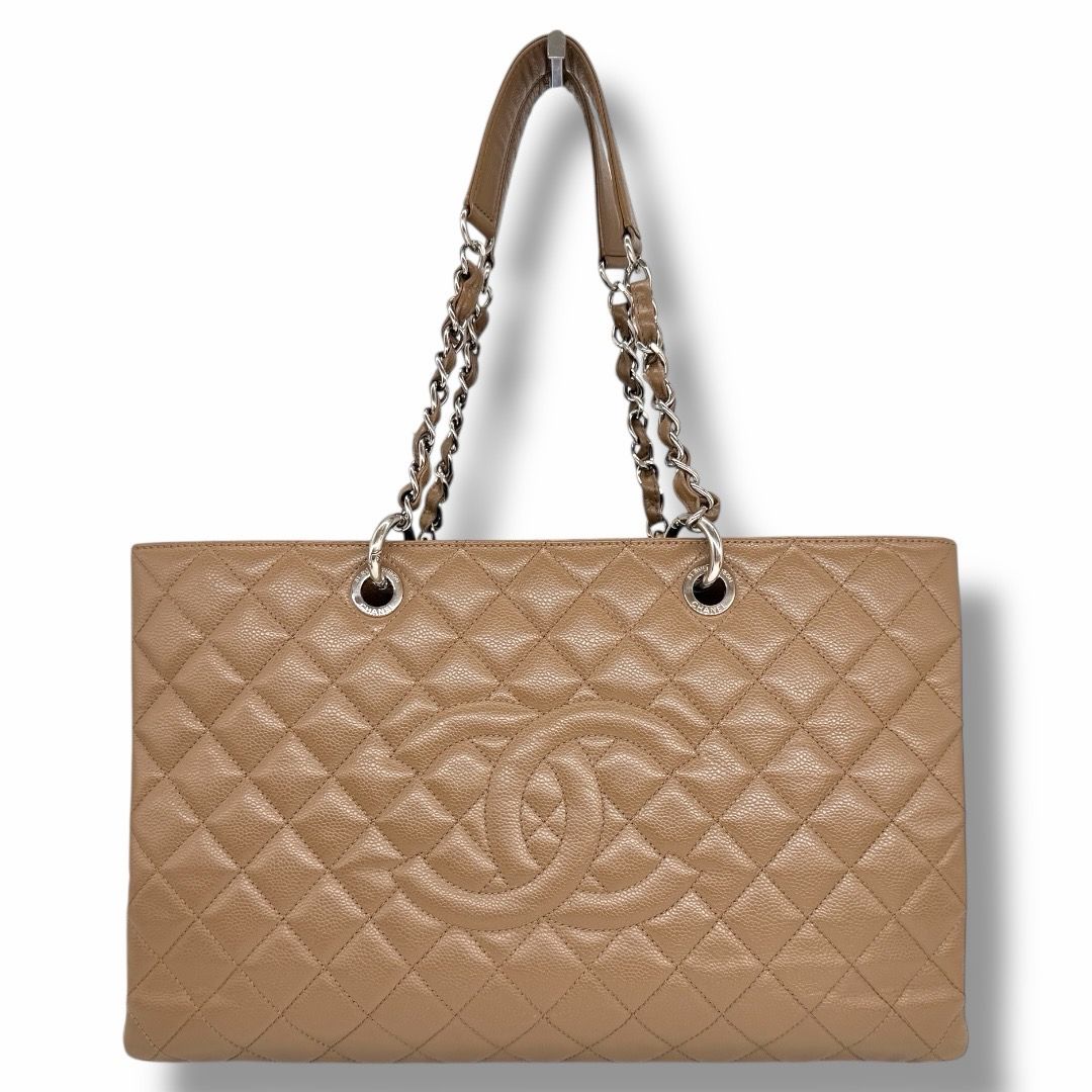 Chanel Brown Quilted Caviar XL Grand Shopping Tote