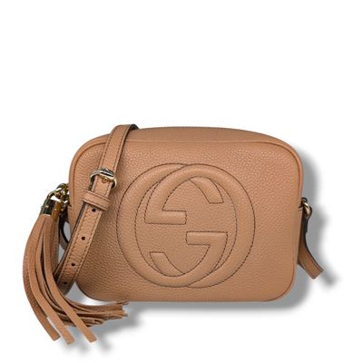 Gucci Tan Pebbled Calfskin Small Soho Disco Bag