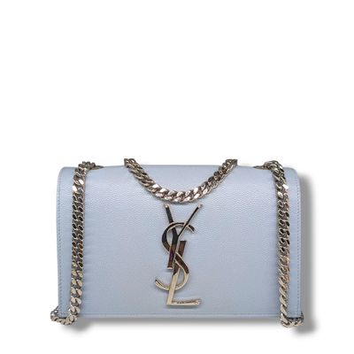 Saint Laurent Baby Blue Grain De Poudre Small Kate