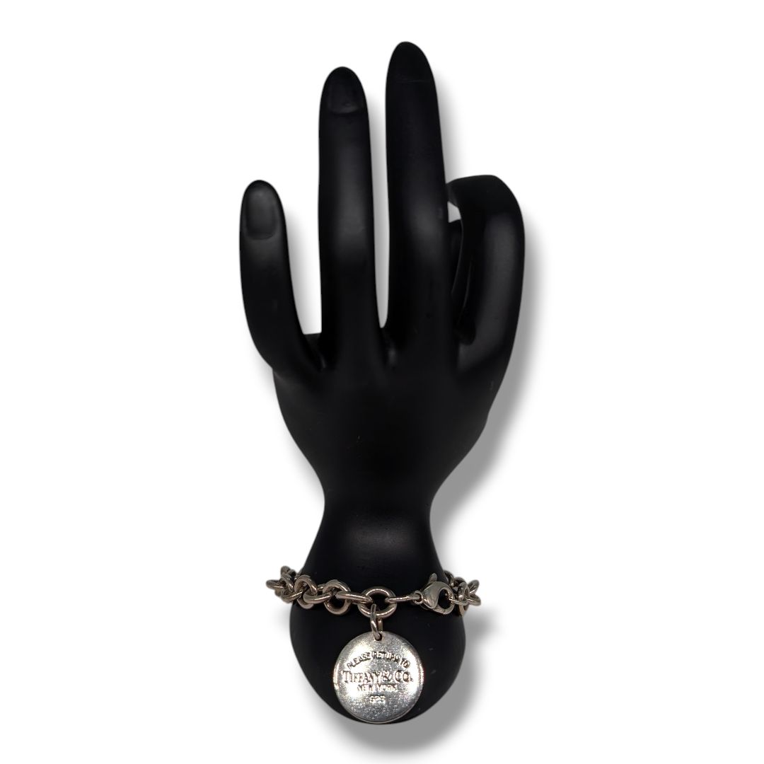 Tiffany &amp; Co. Vintage Return to Tiffany Round Tag Charm Bracelet