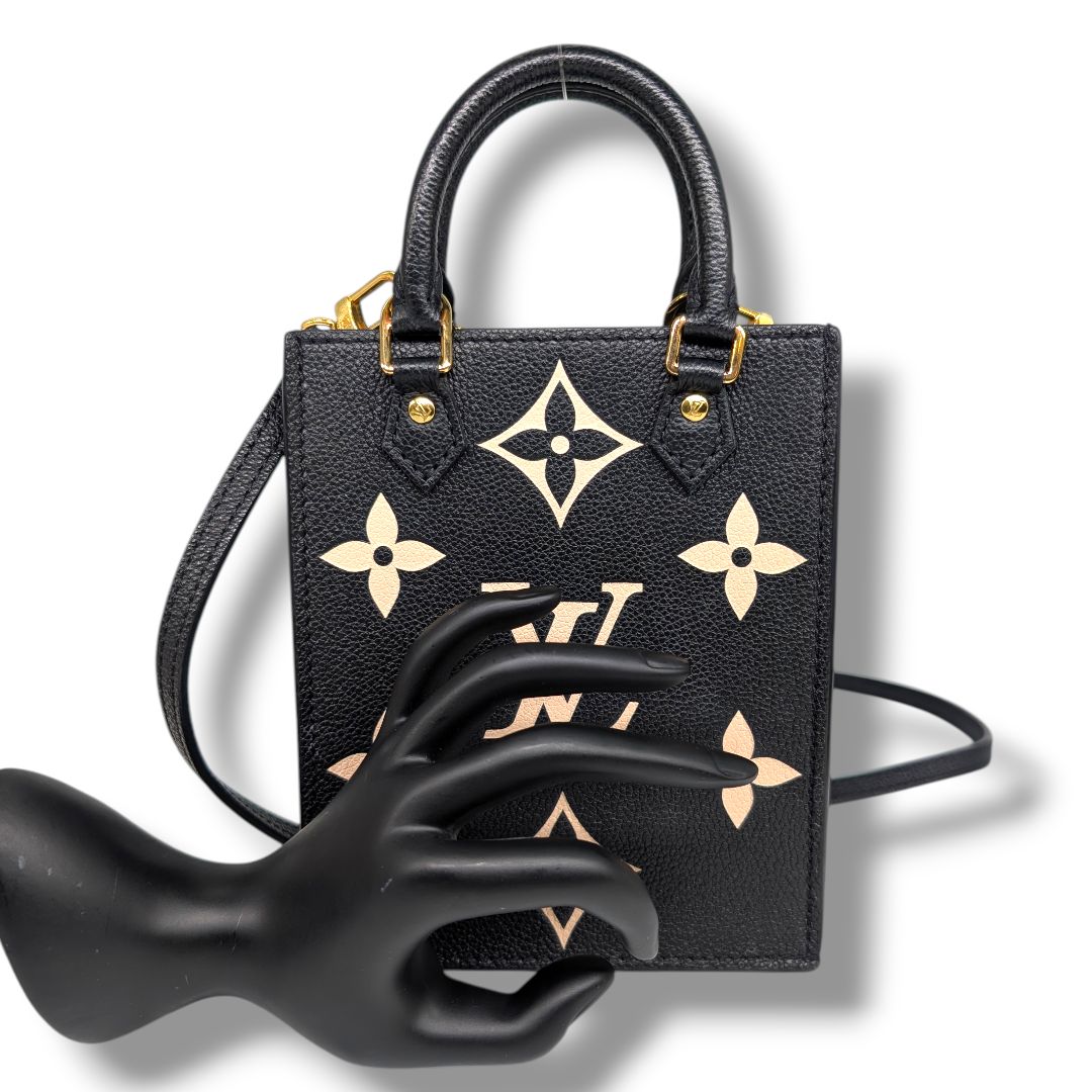 Louis Vuitton Bi-Color Empreinte Giant Monogram Mini Petit Sac Plat