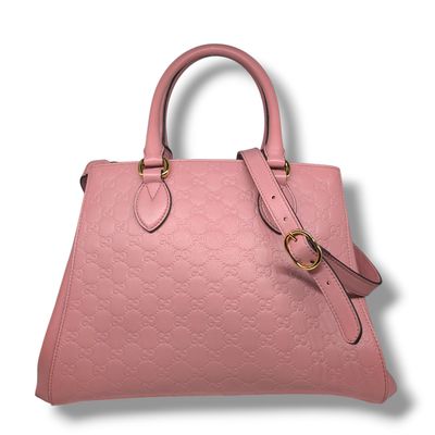 Gucci Guccissima Pink Top Handle Tote