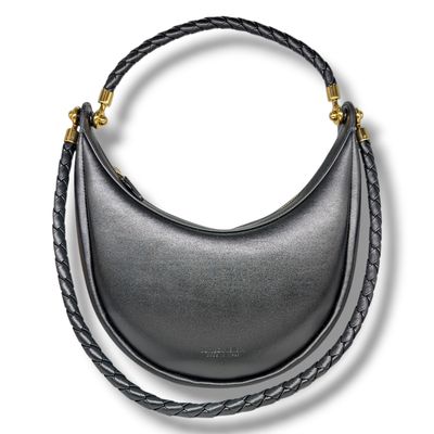Bottega Veneta Hula Hoop Black Leather Bag