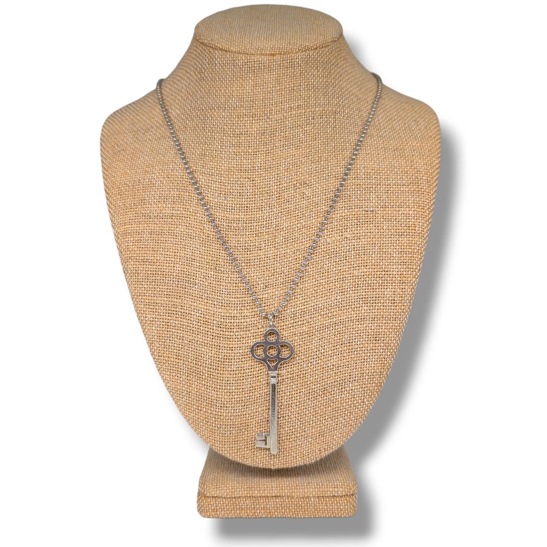 Tiffany &amp; Co Large Crown Key Pendant Necklace