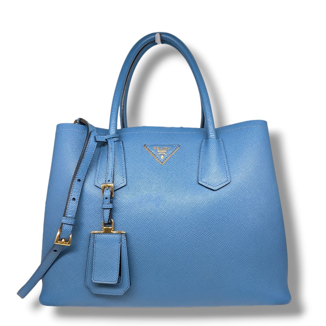 Prada Saffiano Cuir Medium Double Bag.