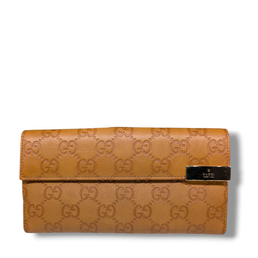 Gucci Guccissma Leather Long Wallet