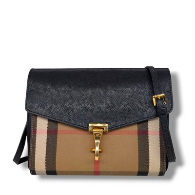 Burberry Derby Calfskin Vintage Check Small Macken Crossbody