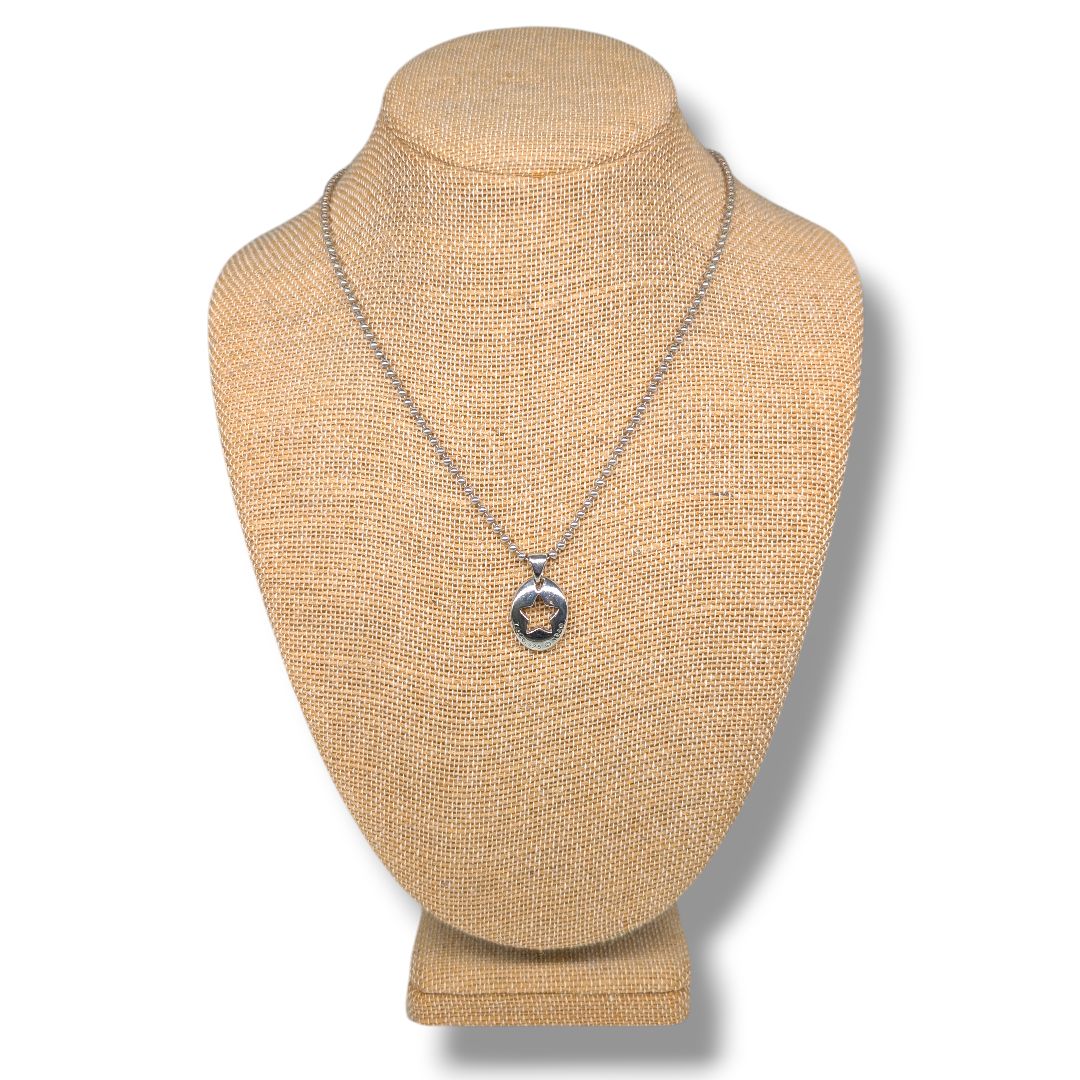 Tiffany &amp; Co Beaded Chain Stencil Star Necklace