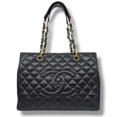 Chanel Grand Shopping Tote Black Cavier
