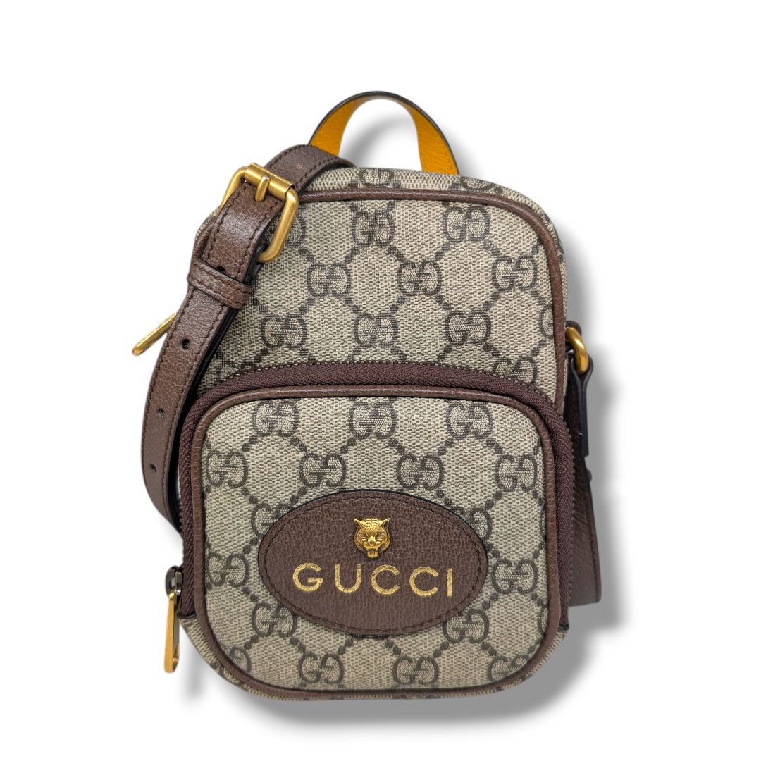 Gucci Supreme Mini Neo Double Zip Messenger Bag