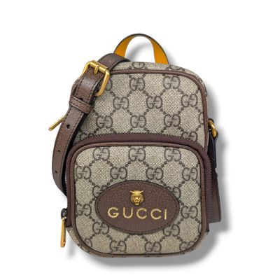 Gucci Supreme Mini Neo Double Zip Messenger Bag