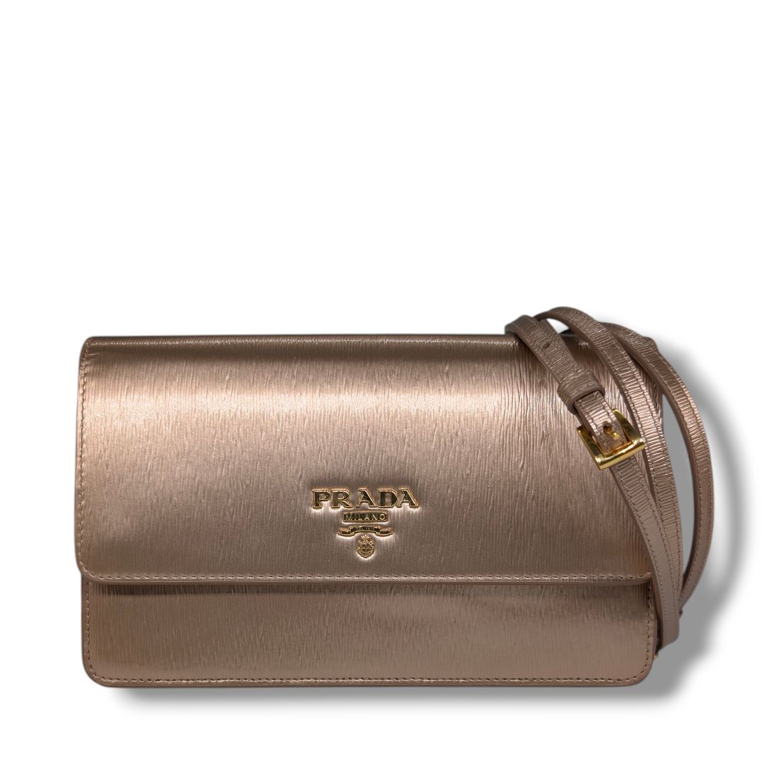 Prada Vitello Rose Gold Move Mini Bag