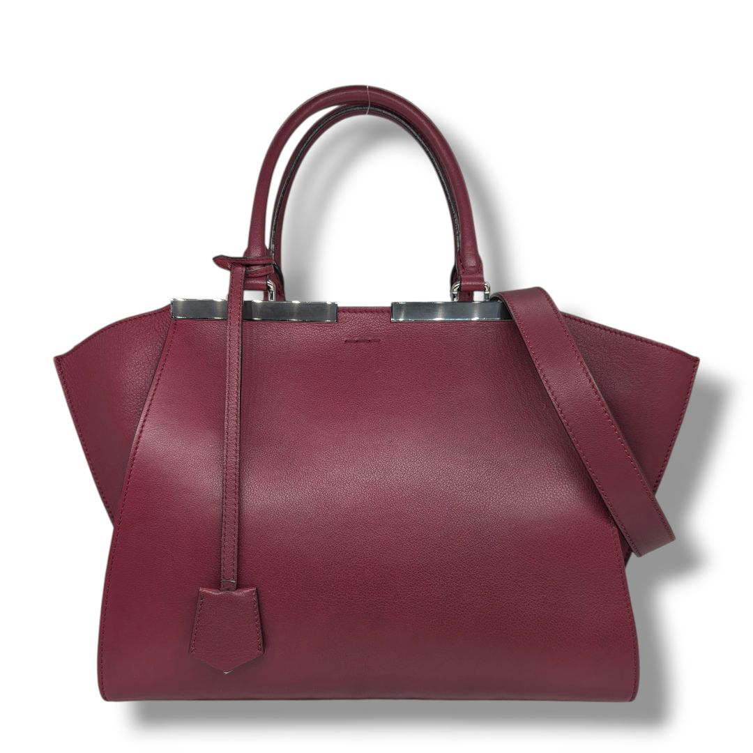 Fendi Vitello Dolce Marmol Shiny Nappa Petit 3Jourss Tote