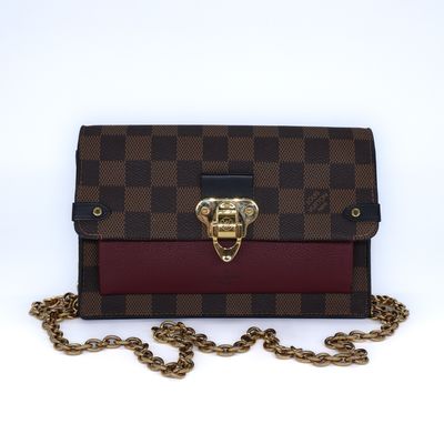 Louis Vuitton Damier Ebene Vavin Chain Wallet.