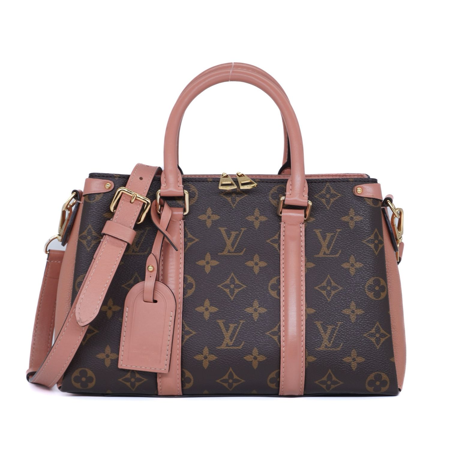 Louis Vuitton Monogram and Peach Soufflot BB