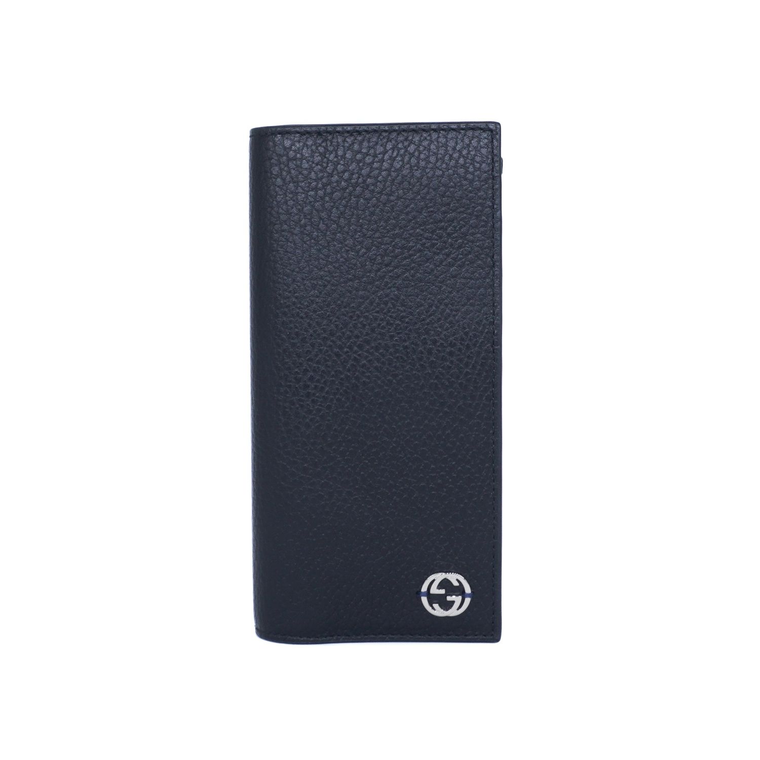 Gucci Grained Leather Interlocking G Long Wallet