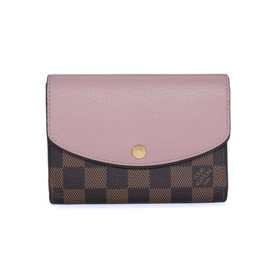 Louis Vuitton Rose Ballerine Damier Ebene Normandy Compact Wallet