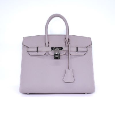 Hermès Birkin 25 Sellier Mauve Pale Epsom Palladium Hardware