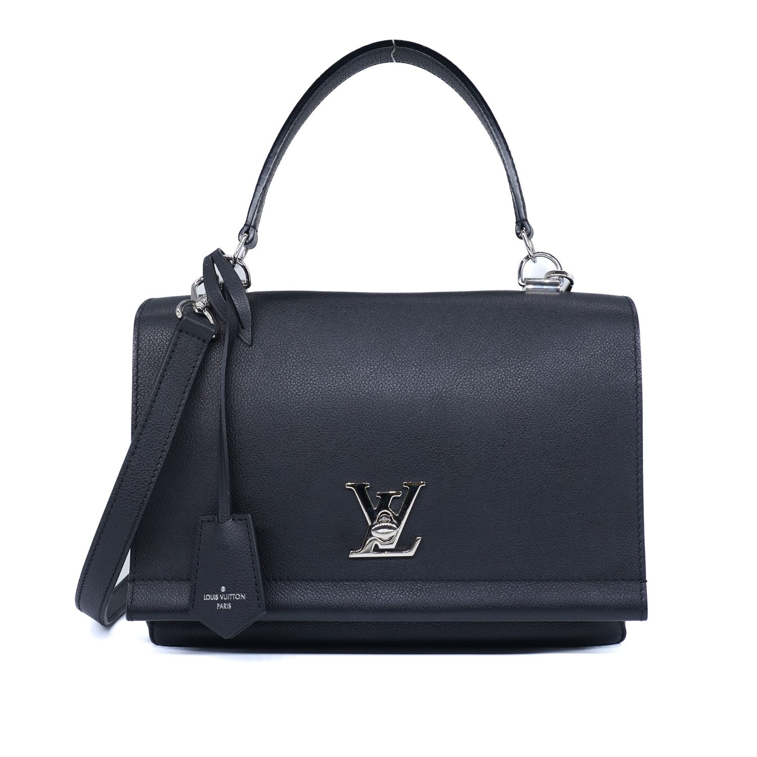 Louis Vuitton Black Calfskin Lockme 11 Top Handle