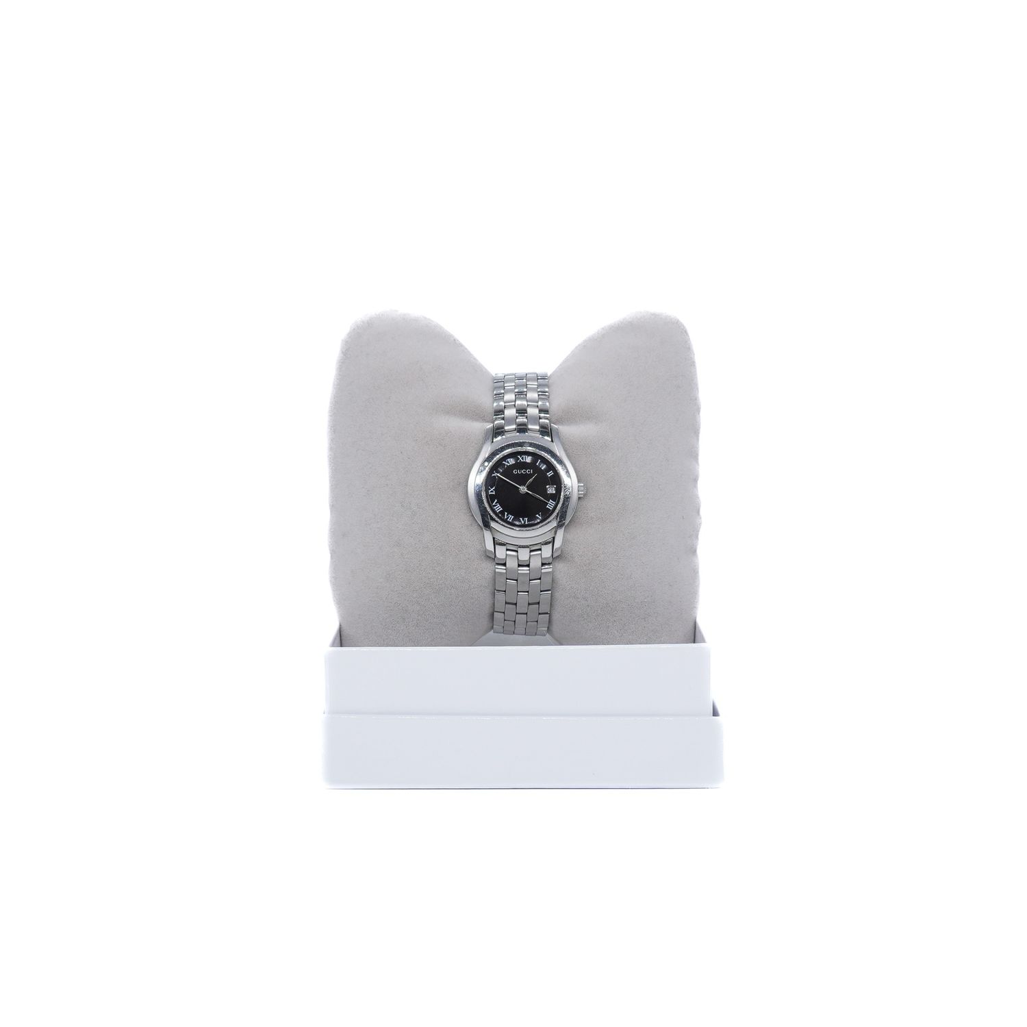 Gucci 5500L Stainless Steel Black Dial Watch