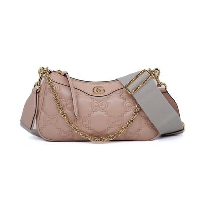 Gucci Calfskin GG Matelasse Chain Handbag
