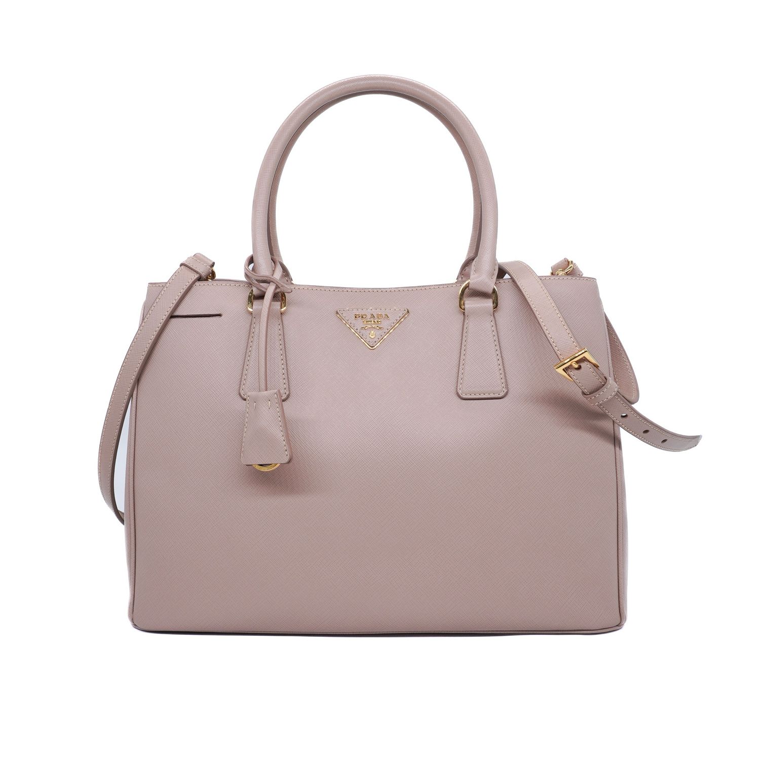 Prada Tan Saffiano Small Lux Tote