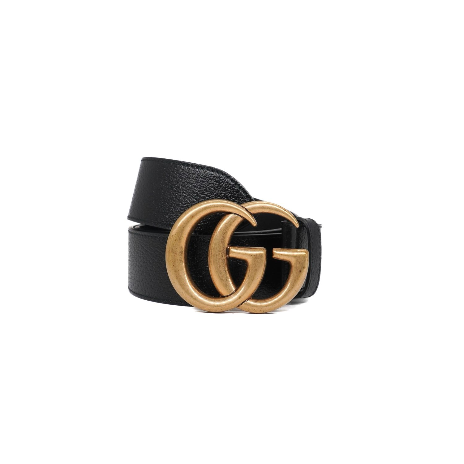 Gucci Wide Black Leather GG Belt