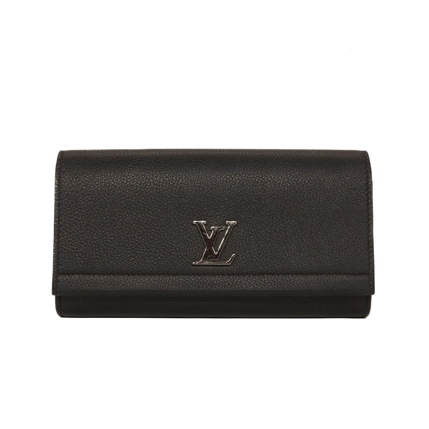 Louis Vuitton Black Calfskin Lockme 11 Wallet