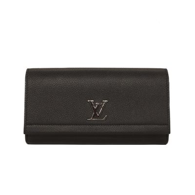 Louis Vuitton Black Calfskin Lockme 11 Wallet