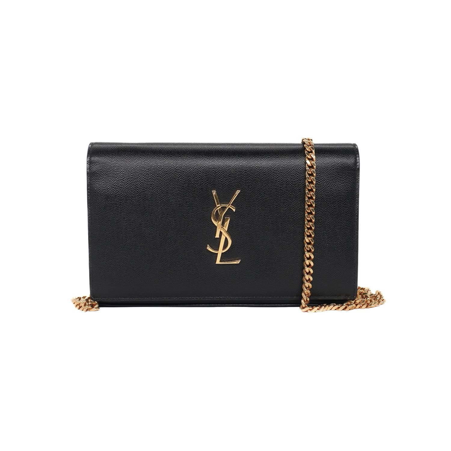 Saint Laurent Grain De Poudre Classic Monogram Kate Wallet On Chain