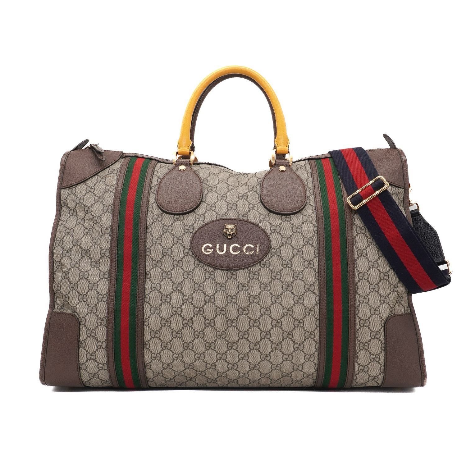 Gucci Soft GG Supreme Monogram Web Neo Vintage Duffle Bag