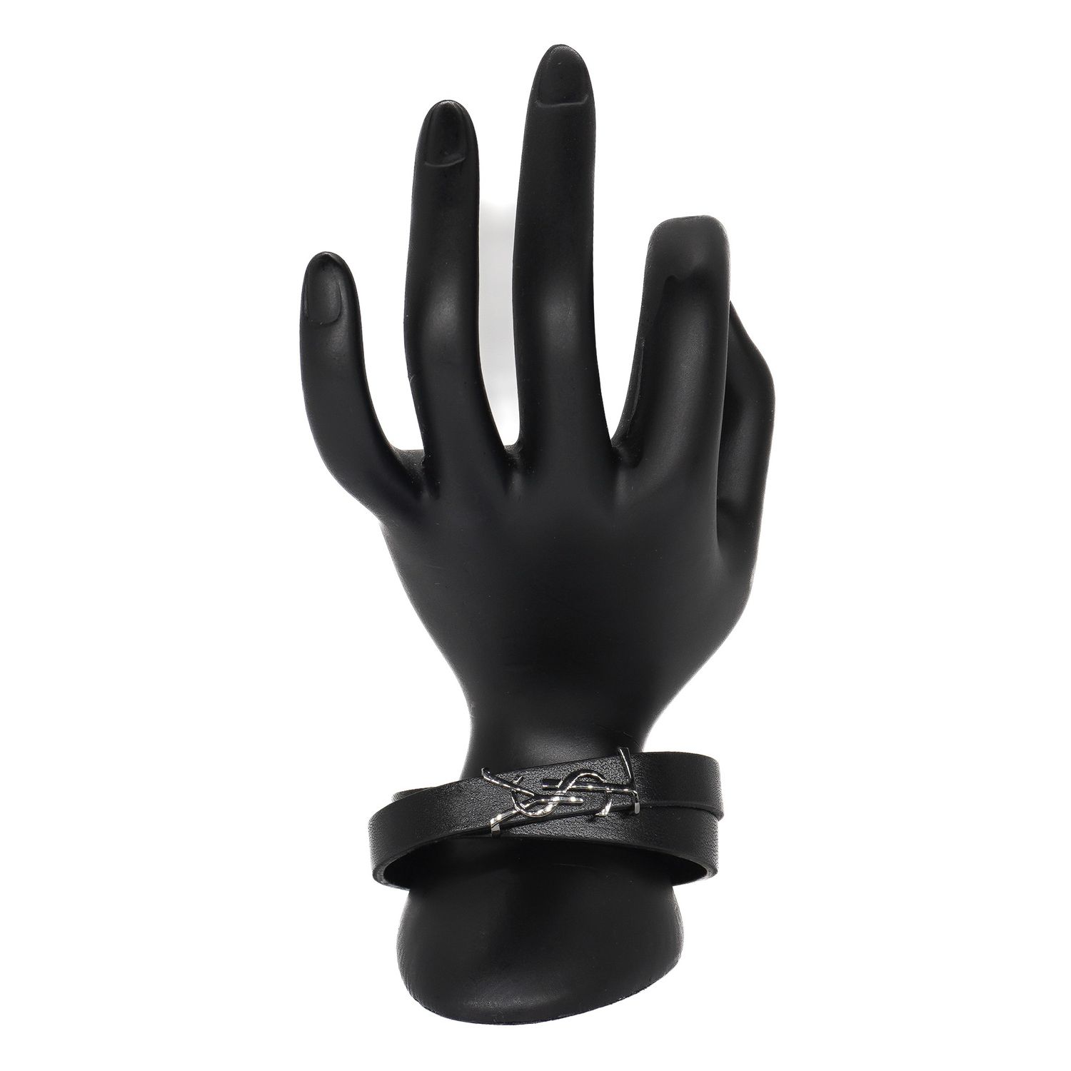 Saint Laurent Opyum Leather Wrap Bracelet